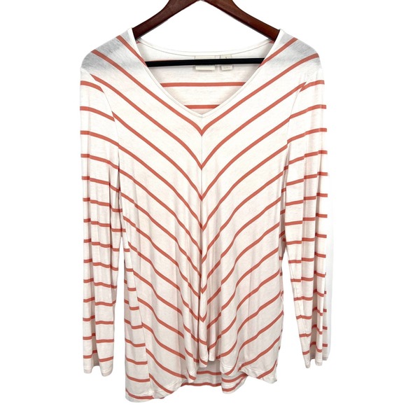 Chico's Tops - Chico's Size 1 or M Medium Stretchy Stripe Blouse Shirt Top Summer Fall Winter